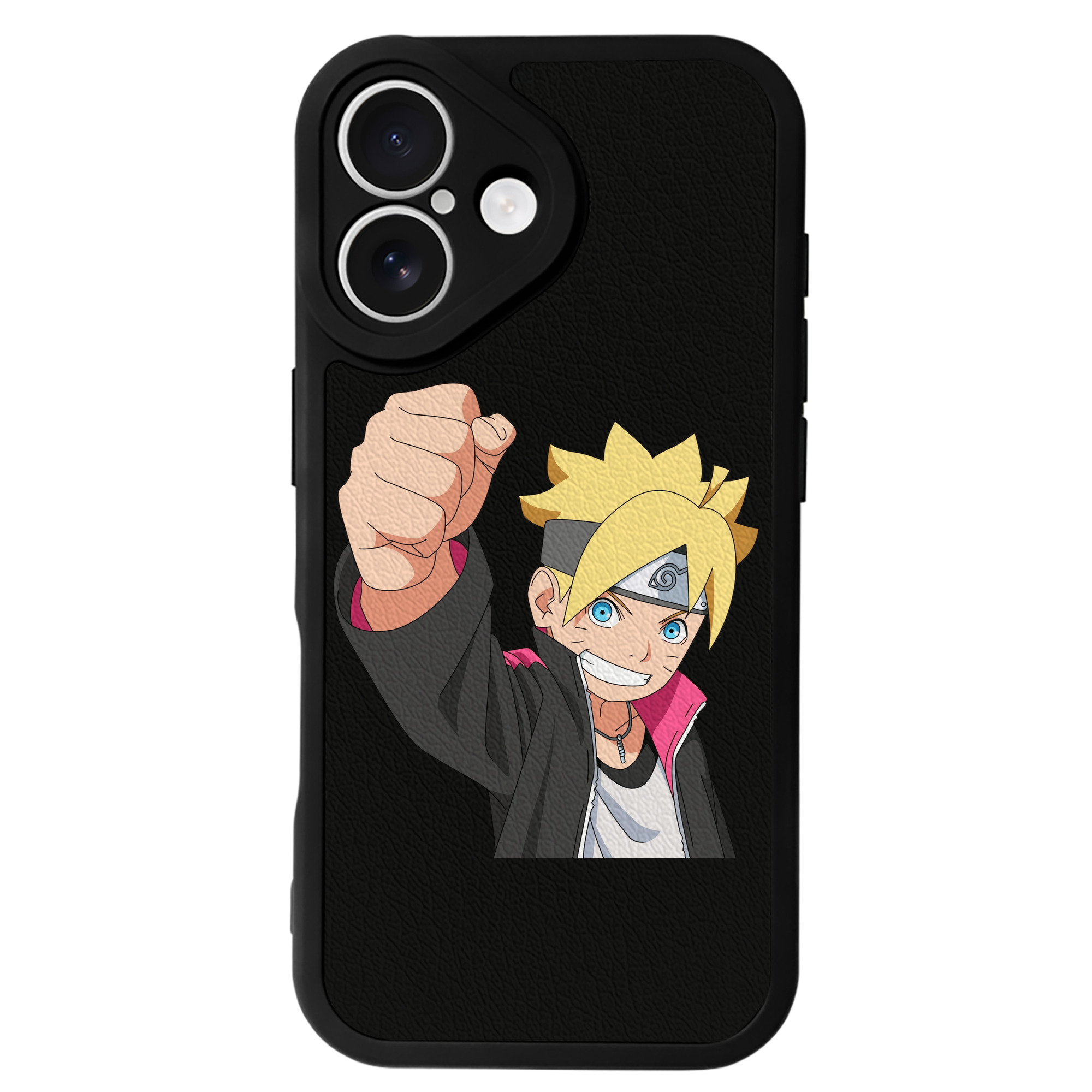 （画像用） NARUTO -ナルト- うずまき ボルト Uzumaki Boruto 【iPhone 16シリーズ対応】シリコンスマホケース（レザー調） 材質：シリコン